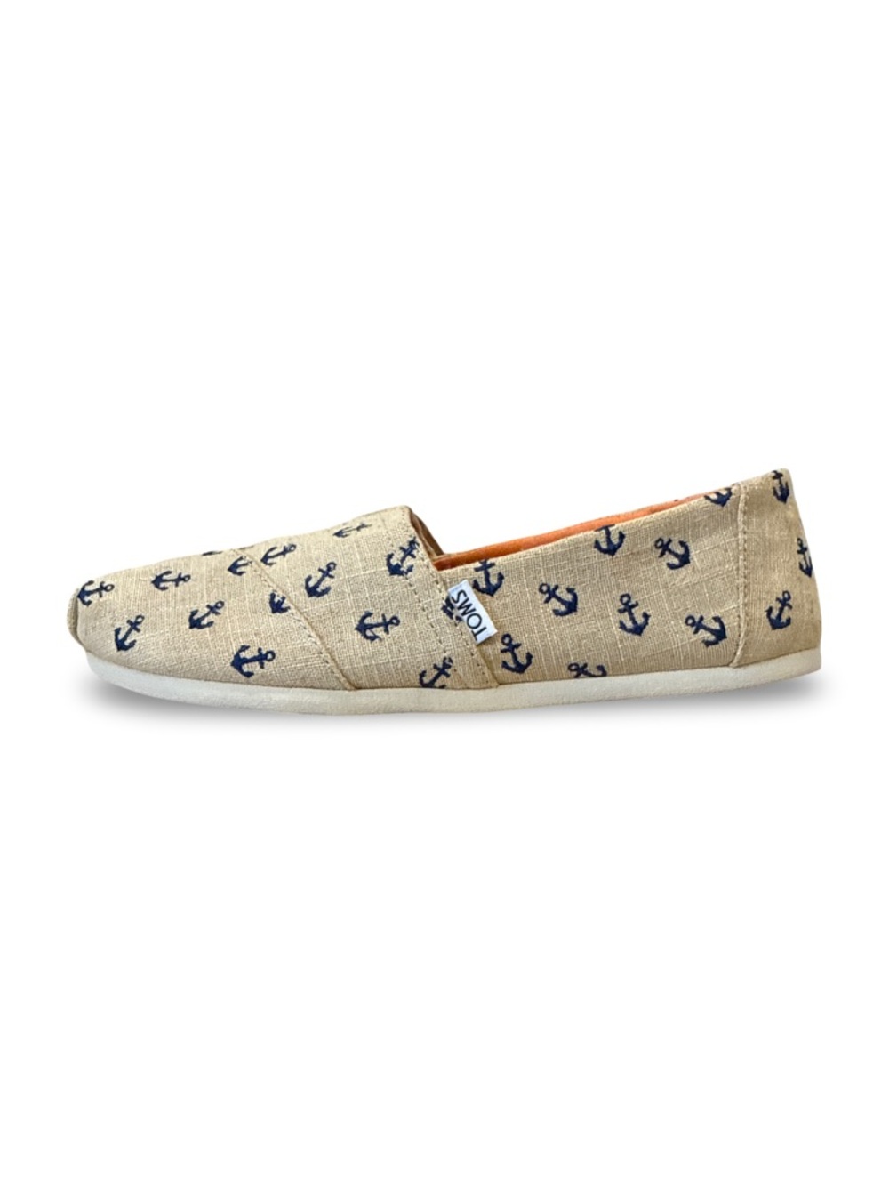 Toms Classic Anchor Nautical Flat Slip-On Canvas Shoes Women’s Size 8.5 - Picture 2 of 11